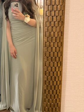 Sheath/Column V-Neck Floor-Length Chiffon Evening Dress With Pleated